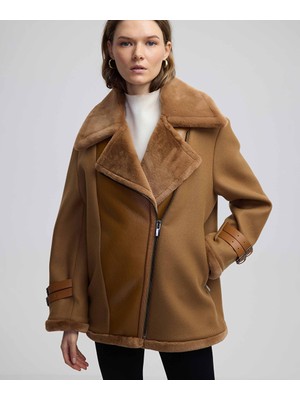 Manteco Yünlü Biker Kaban  IW6240008058027