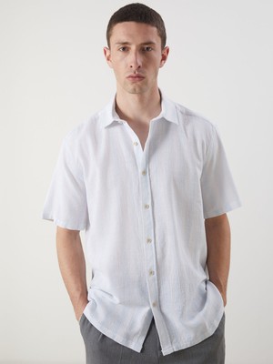 Lc Waikiki Yeni Sezon Regular Fit Kısa Kollu Çizgili Erkek Gömlek