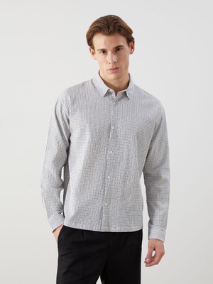 Lc Waikiki Yeni Sezon Regular Fit Uzun Kollu Desenli Erkek Gömlek