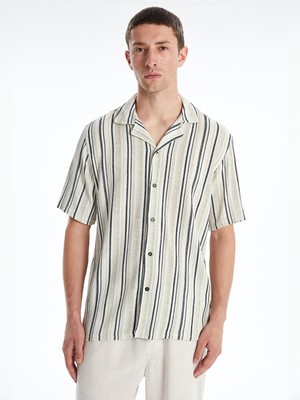 Lc Waikiki Yeni Sezon Regular Fit Kısa Kollu Çizgili Erkek Gömlek
