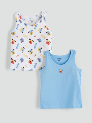 Lc Waikiki Yeni Sezon Baskılı Pamuklu Erkek Çocuk Atlet 2'li