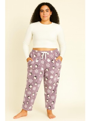 Pemilo Kadın 401 Büyük Beden Cepli Polar Tek Alt