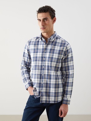 Lc Waikiki Yeni Sezon Regular Fit Uzun Kollu Ekose Gabardin Erkek Gömlek