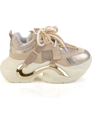 Bej Leather Kadın Sneaker K01480005303