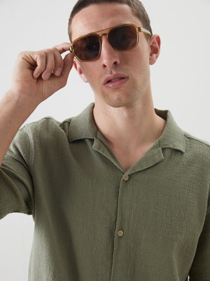 Lc Waikiki Yeni Sezon Regular Fit Kısa Kollu Erkek Dokulu Gömlek