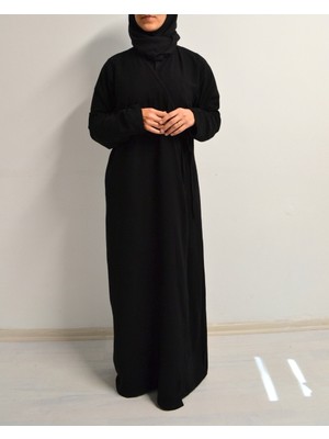 Kruvaze Yandan Bağlamalı Namaz Elbisesi – %100 Viskon- Rahat Kalıp