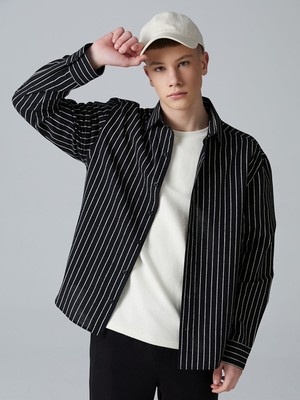 Lc Waikiki Yeni Sezon Uzun Kollu Çizgili Genç Erkek Gömlek