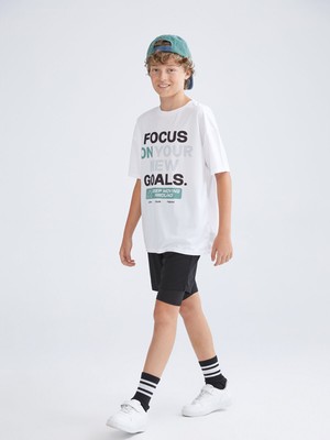 Lc Waikiki Yeni Sezon Beli Lastikli Erkek Çocuk Taytlı Şort