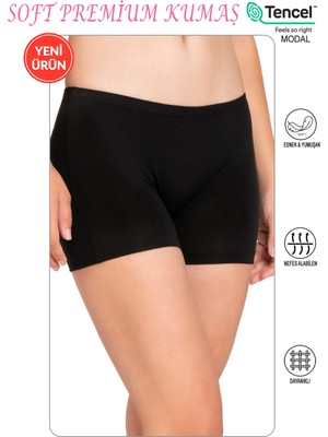 Özkan 27782 Kadın Premium Kumaş Modal Pamuklu Esnek Rahat Mini Boxer Şort Tayt