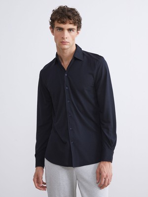 Lc Waikiki Yeni Sezon Slim Fit Uzun Kollu Keten Görünümlü Erkek Gömlek