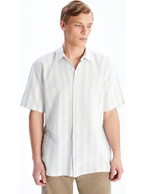 Lc Waikiki Yeni Sezon Regular Fit Kısa Kollu Çizgili Erkek Gömlek