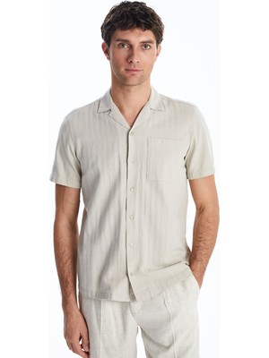 Lc Waikiki Yeni Sezon Regular Fit Kısa Kollu Keten Karışımlı Erkek Gömlek