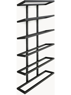 6 Şişelik Metal Duvar Rafı, Şarap ve Içecekler Için Şık ve Pratik Tasarım