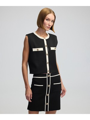 Metal Düğmeli Triko Etek IW6240004149001