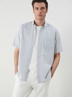 Lc Waikiki Yeni Sezon Regular Fit Kısa Kollu %100 Keten Erkek Gömlek