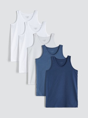 Lc Waikiki Yeni Sezon Bisiklet Yaka Erkek Çocuk Atlet 5'li