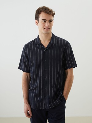 Lc Waikiki Yeni Sezon Regular Fit Kısa Kollu Çizgili Erkek Gömlek