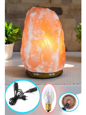 Doğal Kaya Tuzu Lamba 4-6 Kg, Aç-Kapa Düğmeli, Sıcak ve Rahatlatıcı Atmosfer