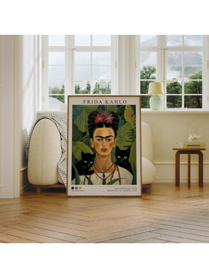 Ormanda Siyah Kedilerle Frida Kahlo, Frida Kahlos, Frida Kahlo Fotoğrafı, Frida Kahlo Duvar Sanatı