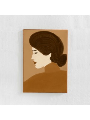 Kadın Portre Resmi, Soyut Insan Sanatı: Kahverengi, Toprak Tonlarında Duvar Sanatı