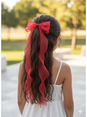 1 Adet Kız Çocuk Toka Fiyonk Tül Otomatik Toka Çocuk Tokası Okul Tokası Bayram Tokası