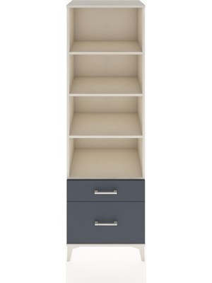 Hyperion Dolap 4 Raflı 2 Çekmeceli 60X44X195 Aytaşı-Antrasit