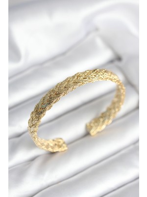 Mç Plus Ezme Zincir Model Gold Renk Kadın Bileklik