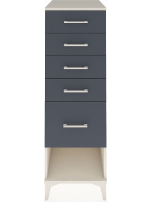 Kronos Dolap 5 Çekmeceli 44X59X134 Aytaşı-Antrasit