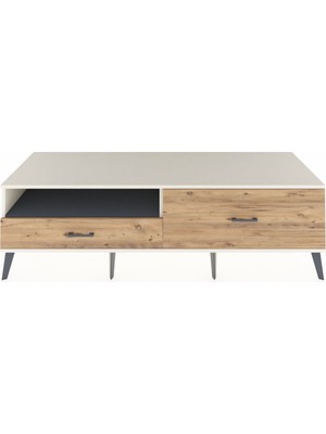 Kronos Tv Ünitesi Tek Raflı 2 Çekmeceli  176X59X51 Aytaşı-Antrasit/çam
