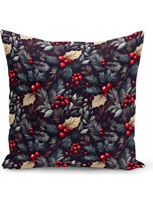 Yılbaşı Serisi Çift Tarafı Dijital Baskılı Kırlent Kılıfı (Christmas Noel Cushion Cover)