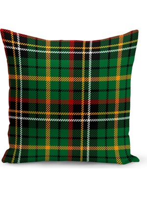 Yılbaşı Ekose Serisi Çift Tarafı Dijital Baskılı Kırlent Kılıfı (Christmas Noel Cushion Cover)