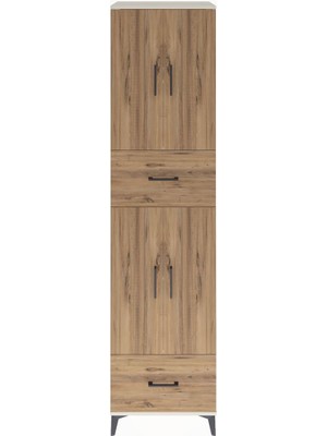 Hyperion Dolap 4 Raflı 2 Çekmeceli 4 Kapaklı 60X44X243 Aytaşı-Çam