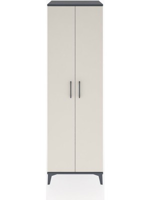 Hyperion Dolap 5 Raflı 2 Kapaklı 60X44X195 Antrasit-Aytaşı