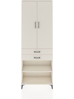 Arges Dolap 5 Raflı 2 Çekmeceli 2 Kapaklı 88X30X243 Aytaşı-Aytaşı
