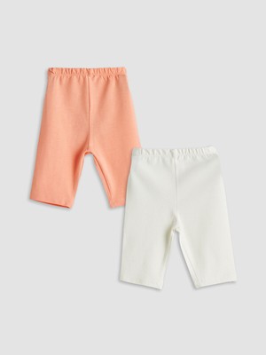 Lc Waikiki Yeni Sezon Beli Lastikli Basic Kız Bebek Tayt 2'li