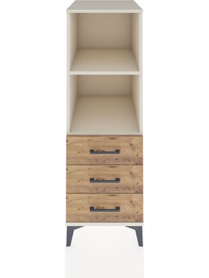 Kronos Dolap 2 Raflı 3 Çekmeceli 44X59X134 Aytaşı-Çam