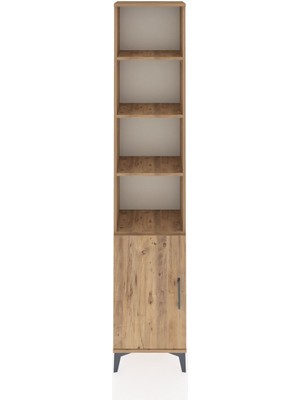 Arges Dolap 5 Raflı Tek Kapaklı 44X30X221 Çam-Çam