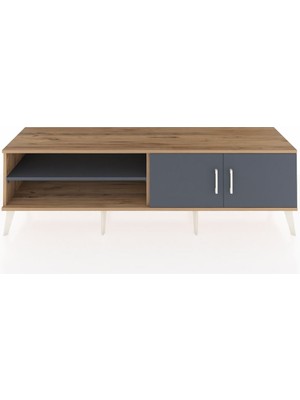Hyperion Tv Ünitesi 2 Raflı 2 Kapaklı 176X44X51 Çam-Antrasit/antrasit