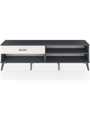Arges Tv Ünitesi Tek Raflı Tek Çekmeceli  176X30X51 Antrasit-Antrasit/aytaşı