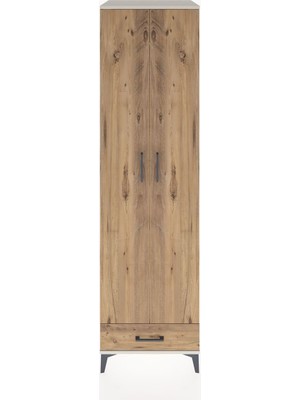 Hyperion Dolap 3 Raflı Tek Çekmeceli Tek Askılı 60X44X195 Aytaşı-Çam