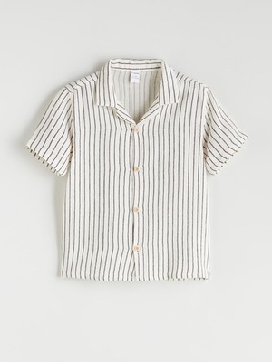 Lc Waikiki Yeni Sezon Resort Yaka Kısa Kollu Çizgili Erkek Bebek Gömlek