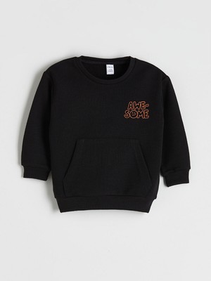 Lc Waikiki Yeni Sezon Bisiklet Yaka Baskılı Erkek Çocuk Sweatshirt
