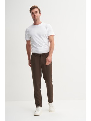 Cazador 03045 Haki Erkek Jogger Beli Lastikli Ipli Pantolon