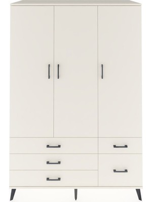 Kronos Dolap 5 Raflı 5 Çekmeceli Tek Askılı 132X59X195 Aytaşı-Aytaşı/aytaşı