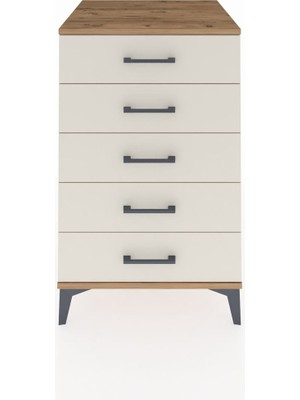Kronos Komodin 5 Çekmeceli 60X59X96 Çam-Aytaşı