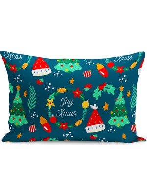 Yılbaşı Serisi Çift Tarafı Dijital Baskılı Kırlent Kılıfı (Christmas Noel Cushion Cover)
