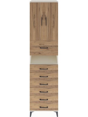Hyperion Dolap 2 Raflı 7 Çekmeceli 2 Kapaklı 60X44X243 Aytaşı-Çam