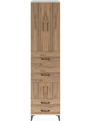 Hyperion Dolap 4 Raflı 4 Çekmeceli 4 Kapaklı 60X44X243 Aytaşı-Çam