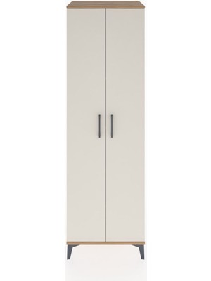 Hyperion Dolap 5 Raflı 2 Kapaklı 60X44X195 Çam-Aytaşı