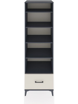Hyperion Dolap 5 Raflı Tek Çekmeceli 60X44X195 Antrasit-Aytaşı